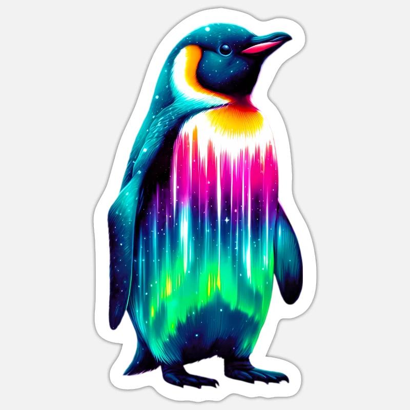Pingouin - Sticker taille S (10 x 10 cm) - blanc mat