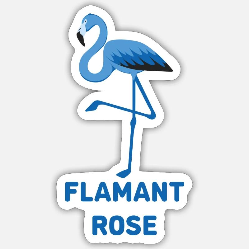 FLAMINGO - Sticker size S (10 x 10 cm) - white matte