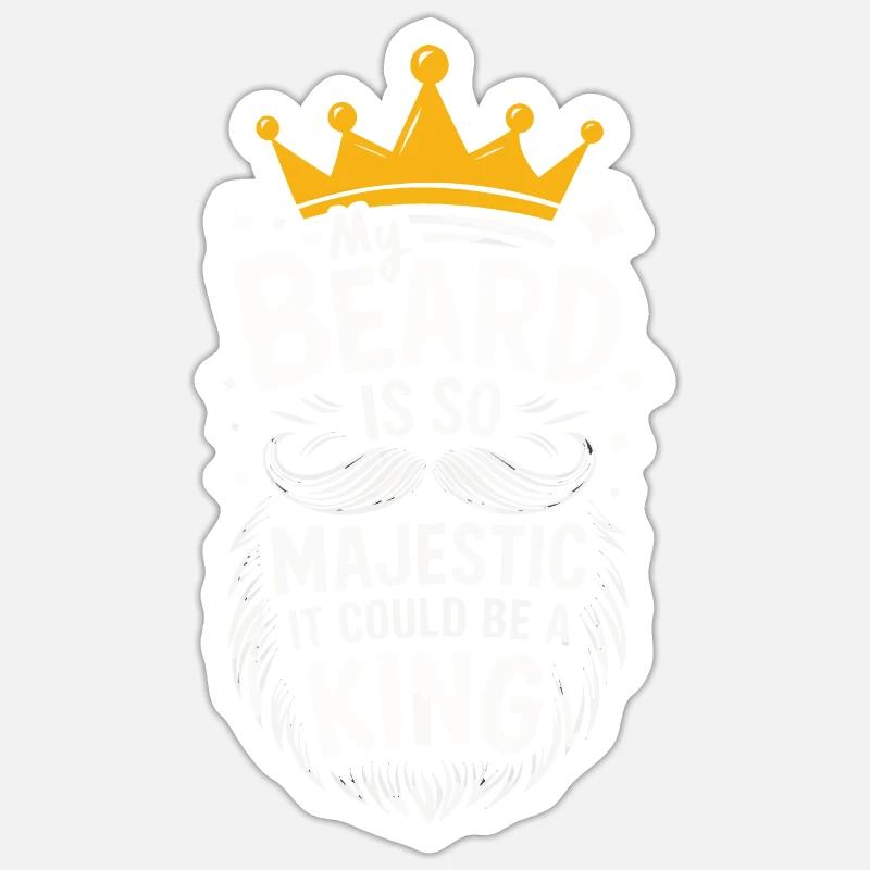 Bart Schnurrbart Bärtige Männer Sticker Größe S (10 x 10 cm)