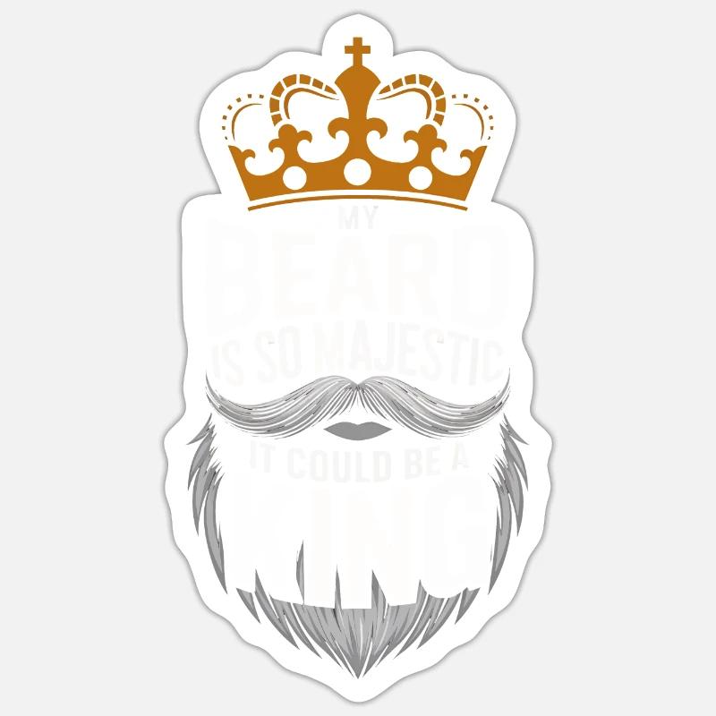 Bart Schnurrbart Bärtige Männer Sticker Größe S (10 x 10 cm)