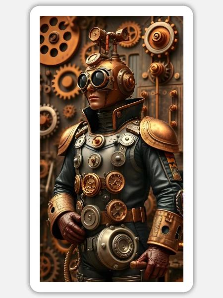 Cyberpunk Suit - Sticker Größe S (10 x 10 cm) - Mattweiß