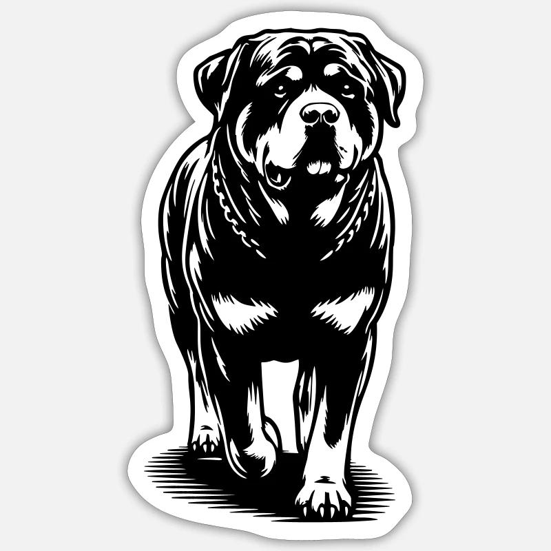 Rottweiler - Sticker size S (10 x 10 cm) - white matte