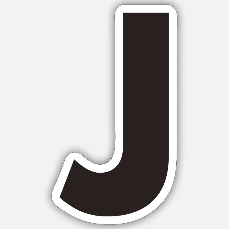 J - Sticker taille S (10 x 10 cm) - blanc mat