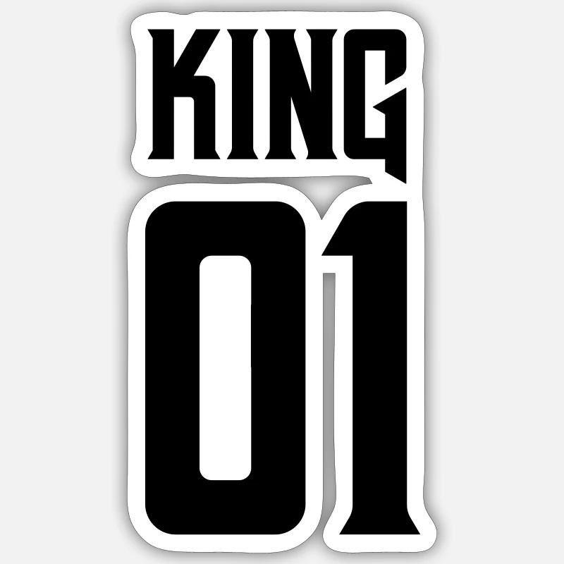 Très grand lit 01 - Sticker taille S (10 x 10 cm) - blanc mat