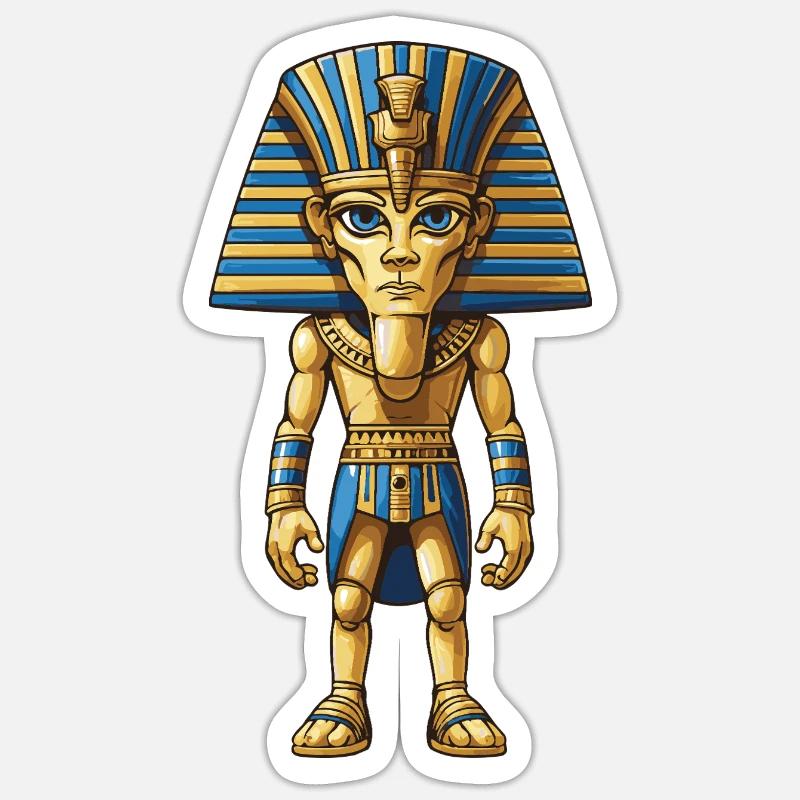 Pharaon - Sticker taille S (10 x 10 cm) - blanc mat
