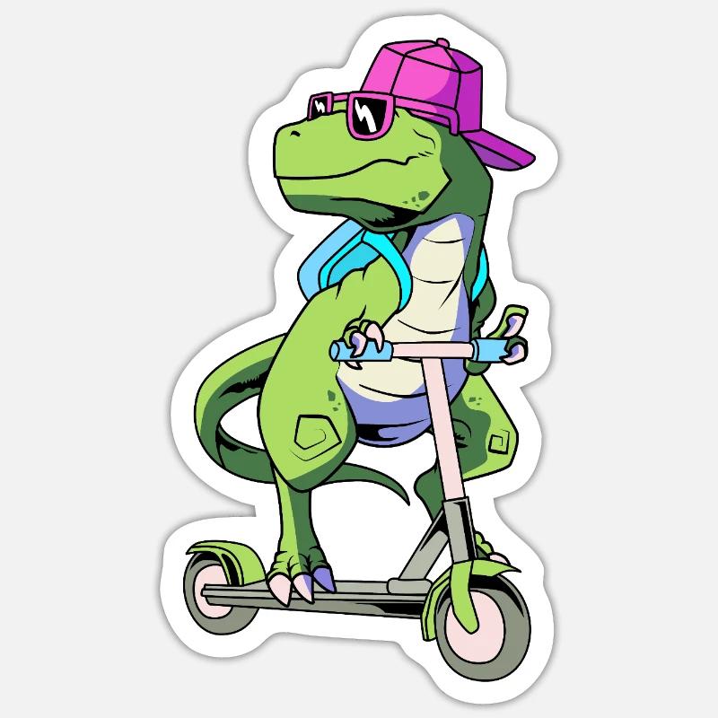 Scooter Roller - Sticker size S (10 x 10 cm) - white matte