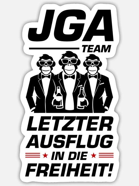 Letzter Ausflug Junggesellenabschied - Sticker Größe S (10 x 10 cm) - Mattweiß