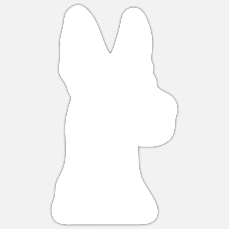 dobermann - Sticker taille S (10 x 10 cm) - blanc mat