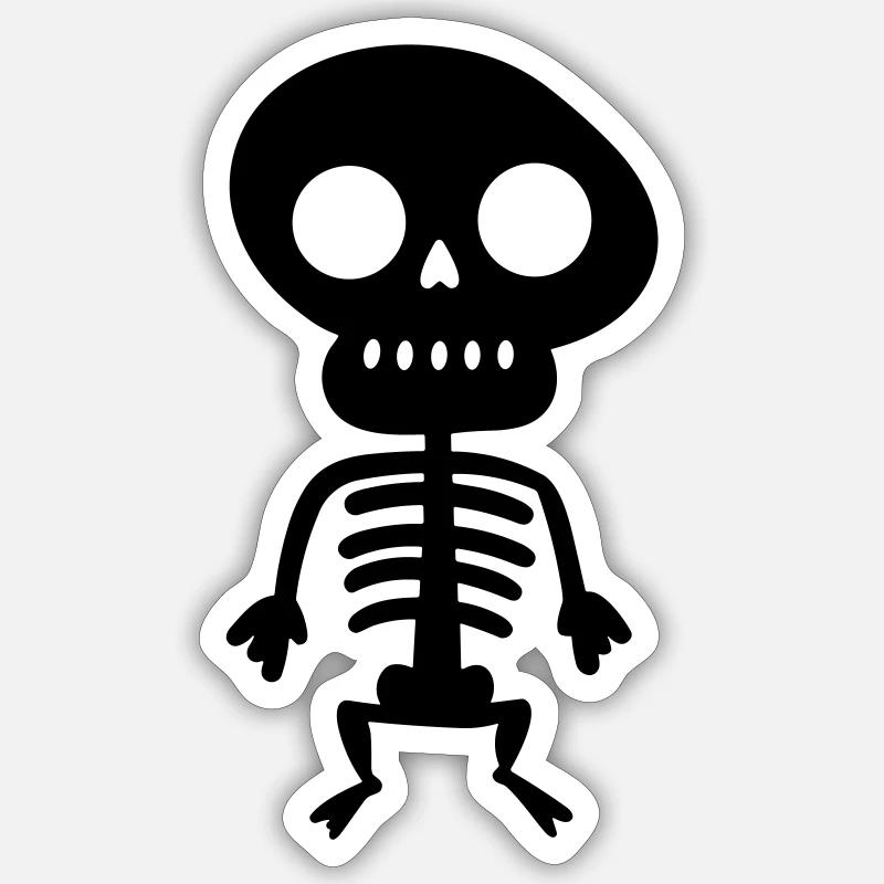 squelette Sticker taille S (10 x 10 cm)