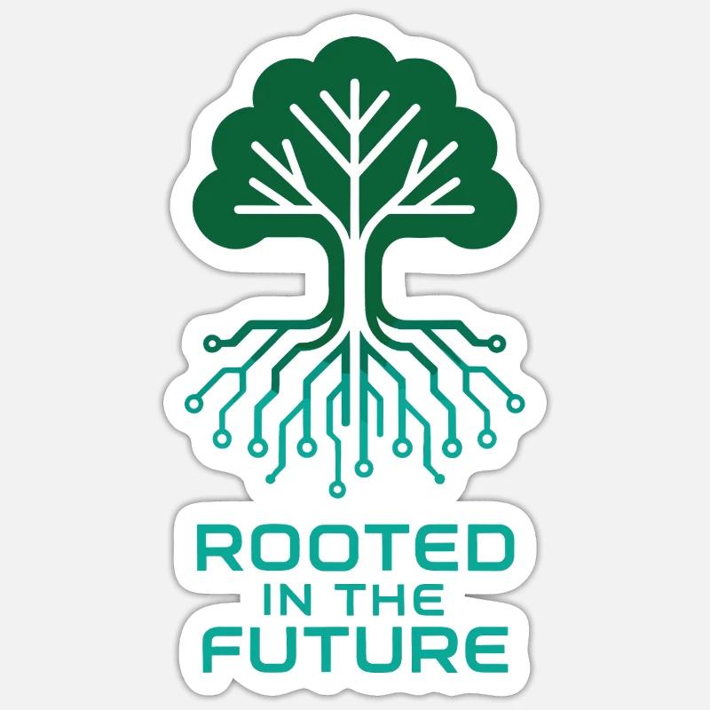 Digital tree for a sustainable future Sticker size S (10 x 10 cm)