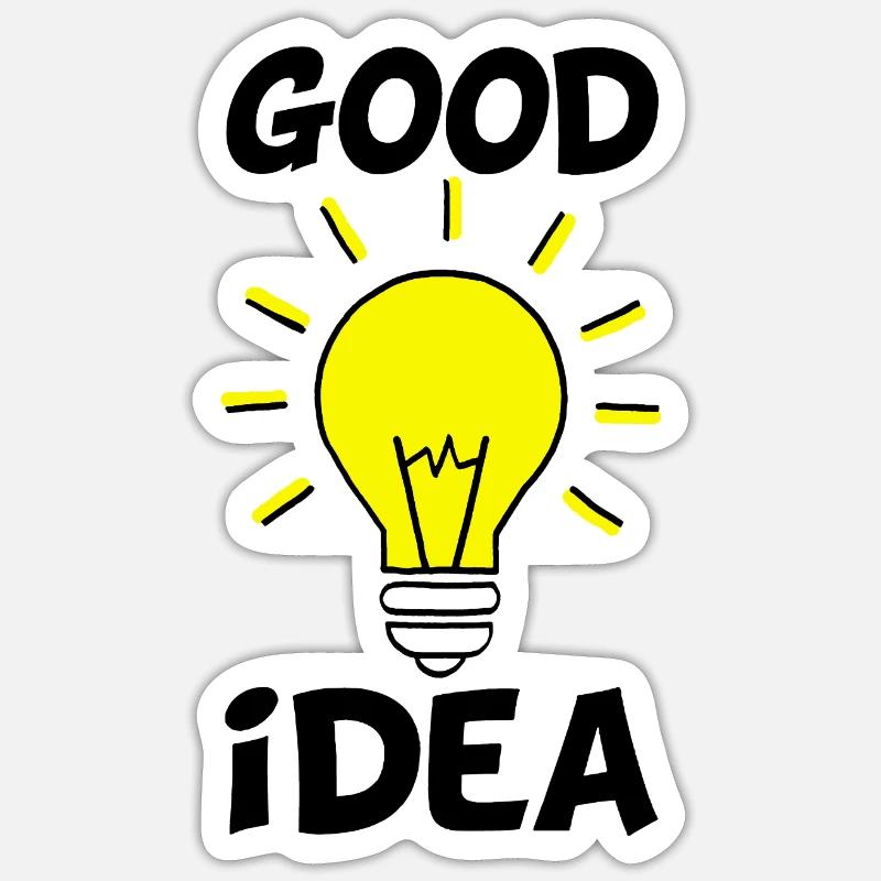 The good idea - Sticker size S (10 x 10 cm) - white matte