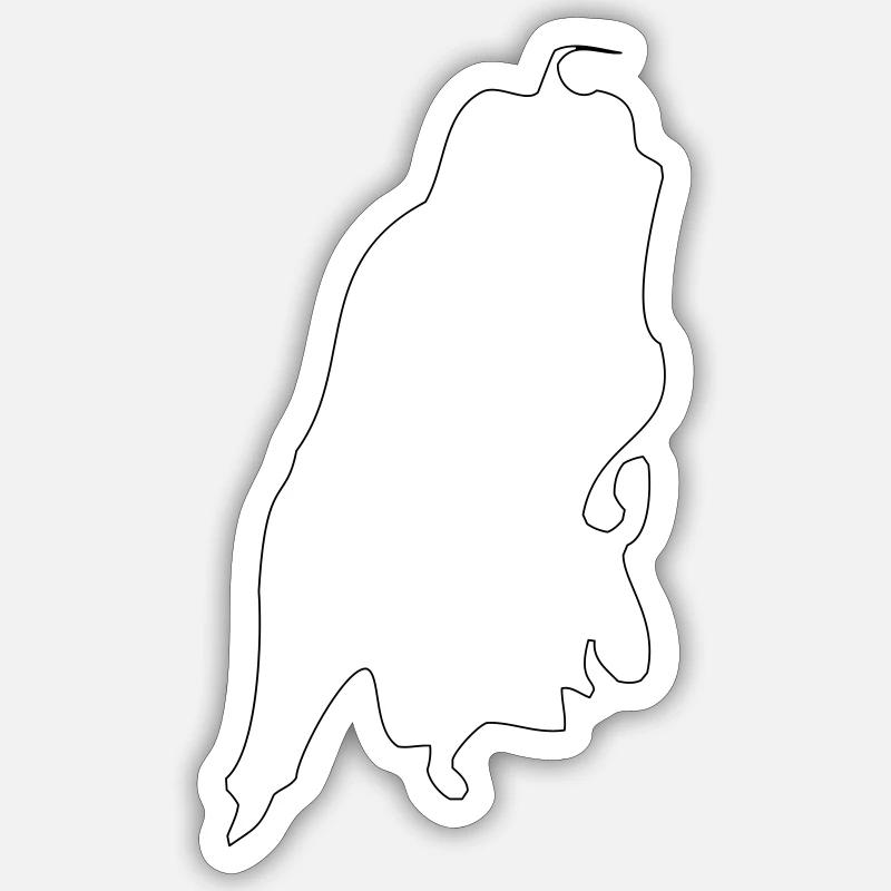 Lefkada - Sticker taille S (10 x 10 cm) - blanc mat