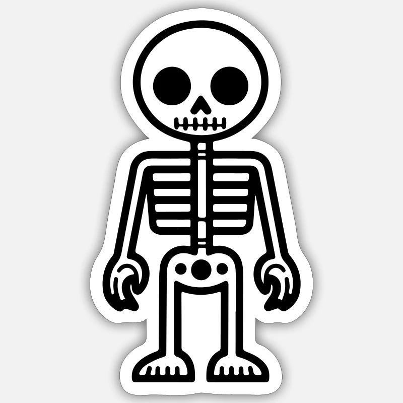 Skeleton Comic - Sticker size S (10 x 10 cm) - white matte