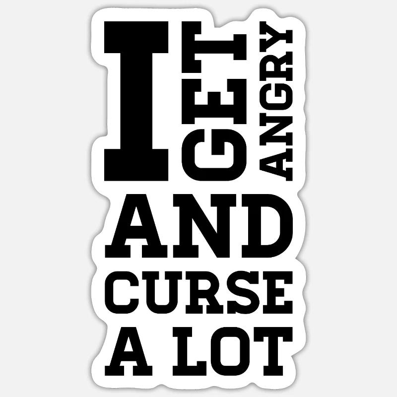 Angry – Statement about anger, protest & emotions Sticker size S (10 x 10 cm)