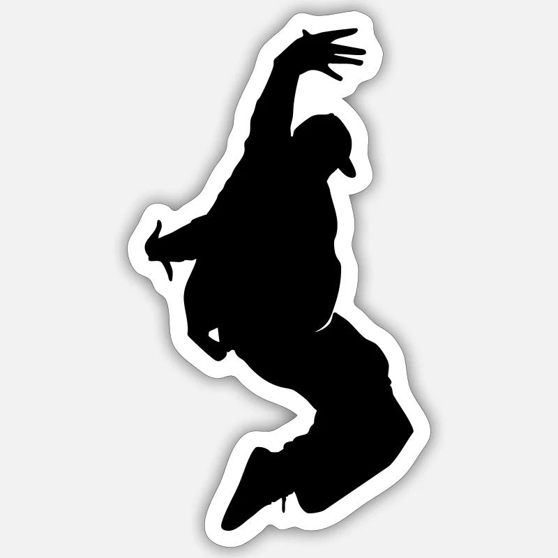 B-Boy Silhouette – Breakdance Freeze Sticker size S (10 x 10 cm)
