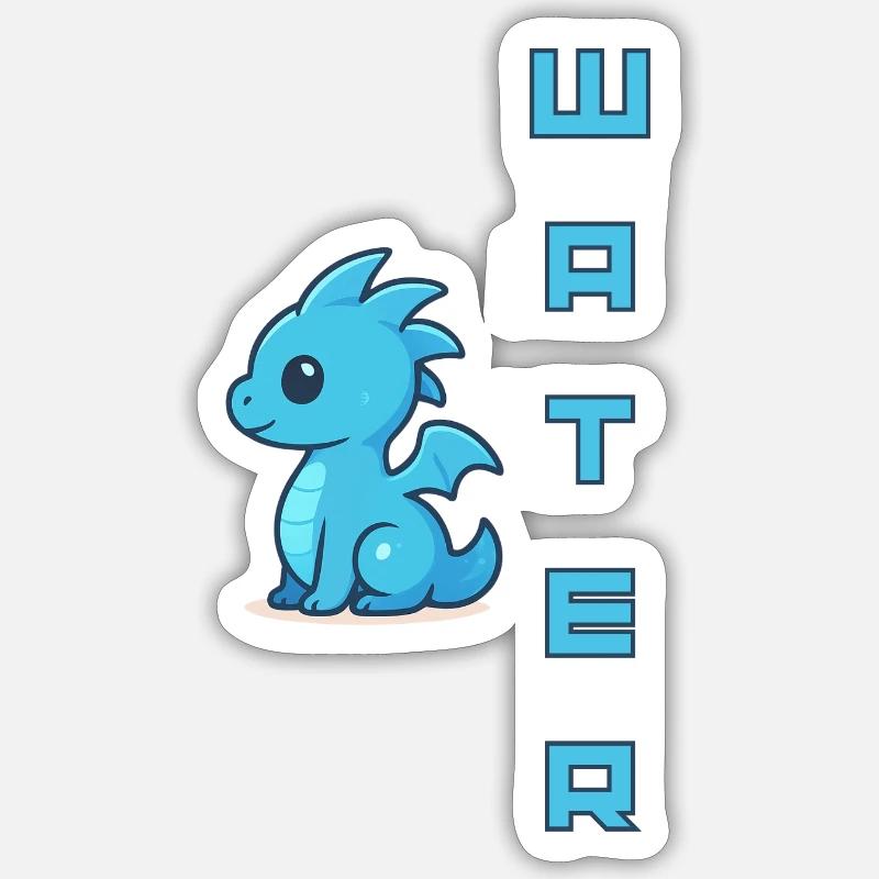Water Pacifier Blue - Sticker size S (10 x 10 cm) - white matte