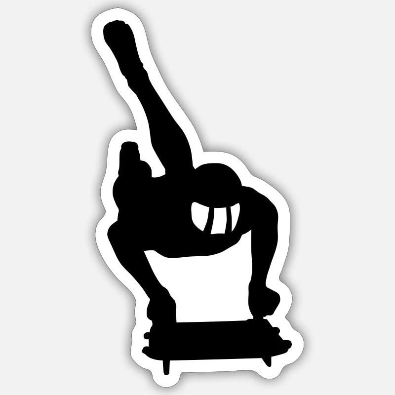 squelette Sticker taille S (10 x 10 cm)