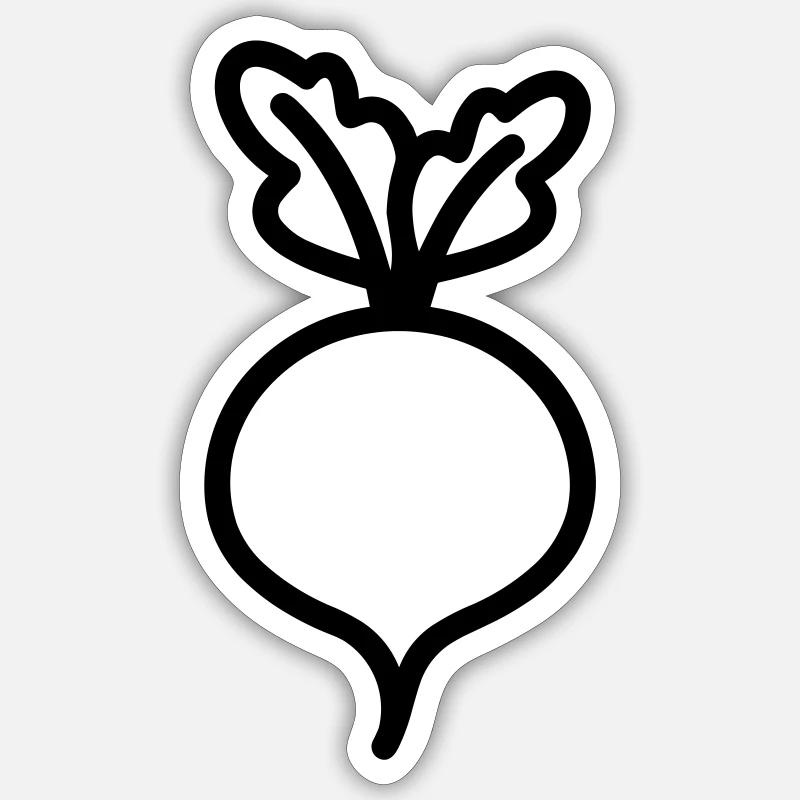 turnip - Sticker size S (10 x 10 cm) - white matte