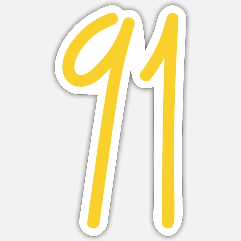 91 - Sticker taille S (10 x 10 cm) - blanc mat