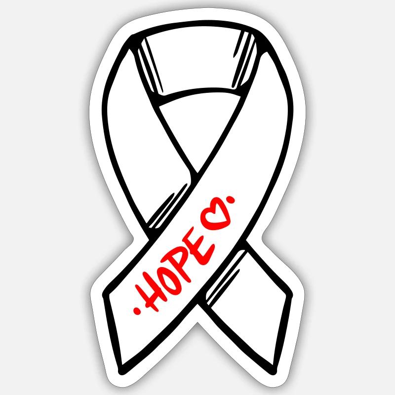 Loop Cancer Hope - Sticker size S (10 x 10 cm) - white matte