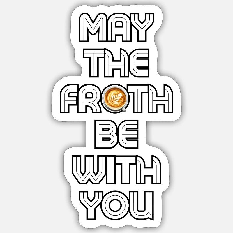 Que l’écume t’accompagne - Sticker taille S (10 x 10 cm) - blanc mat