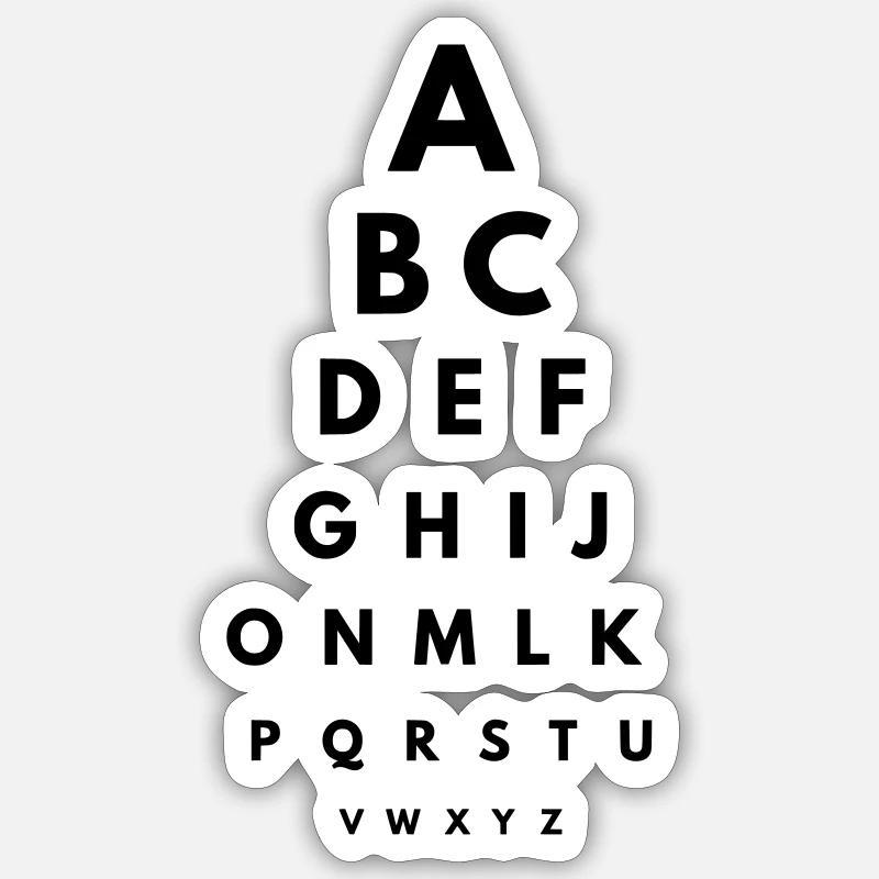 Vision Test - Sticker size S (10 x 10 cm) - white matte