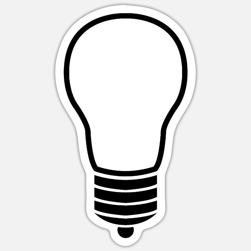 Ampoule - Sticker taille S (10 x 10 cm) - blanc mat
