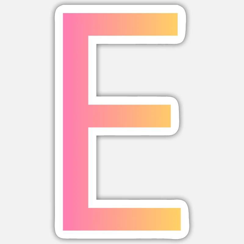 E - Sticker Größe S (10 x 10 cm) - Mattweiß