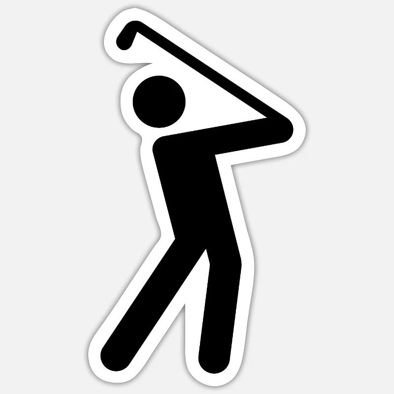 golfe - Sticker taille S (10 x 10 cm) - blanc mat