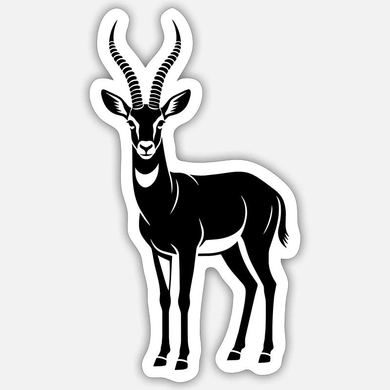 antelope - Sticker size S (10 x 10 cm) - white matte