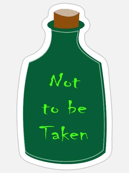 Nicht zu nehmen Halloween-Trankflasche - Sticker Größe S (10 x 10 cm) - Mattweiß