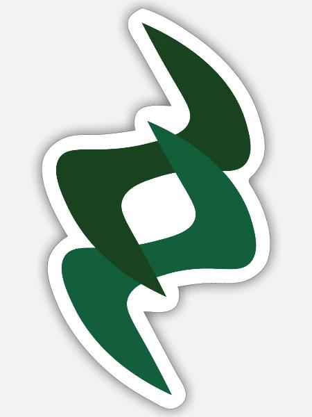 Grünes Blätter-Sinfonie - Sticker Größe S (10 x 10 cm) - Mattweiß