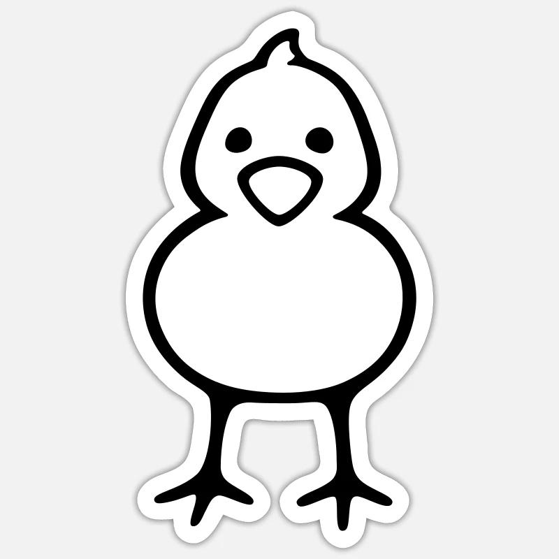 Chick - Sticker Größe S (10 x 10 cm) - Mattweiß