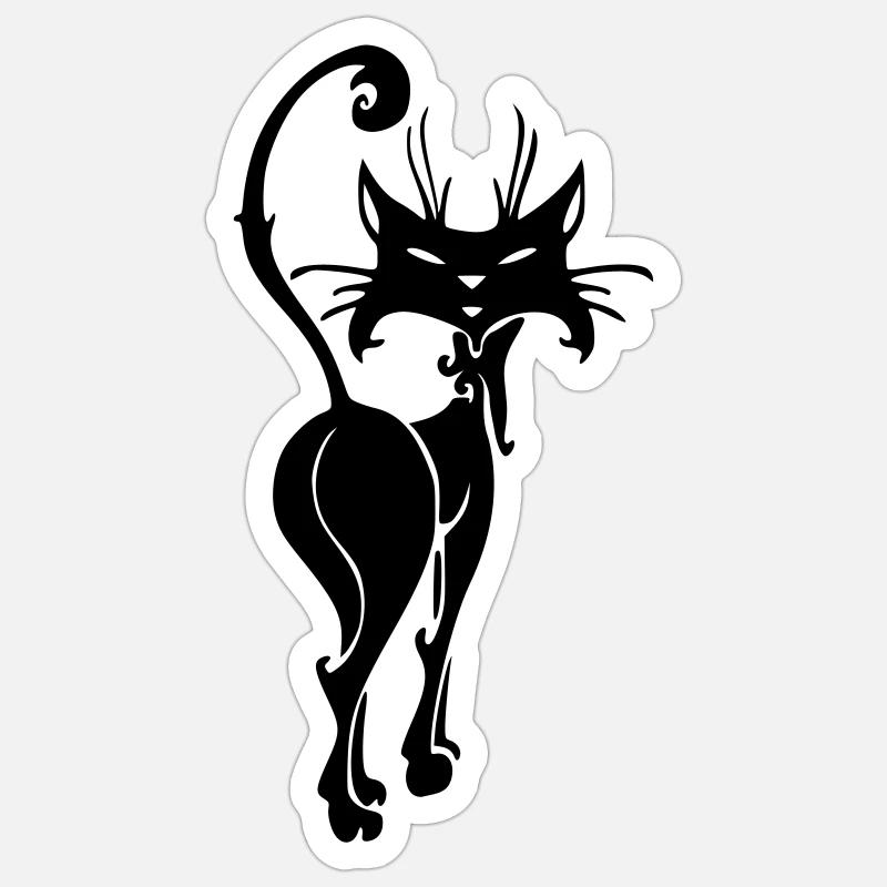 katze3 - Sticker size S (10 x 10 cm) - white matte