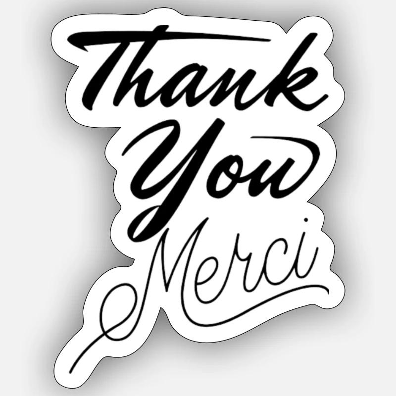 Vielen Dank - Sticker Größe S (10 x 10 cm) - Mattweiß