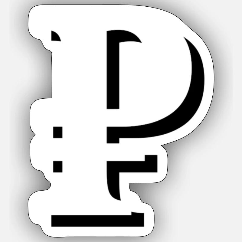 Ruble Domains - Sticker Größe S (10 x 10 cm) - Mattweiß