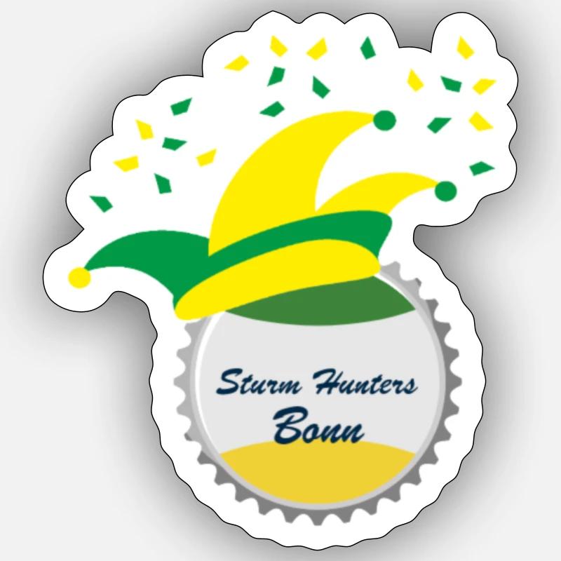 Sturm Hunters Logo 2.0 - Sticker Größe S (10 x 10 cm) - Mattweiß