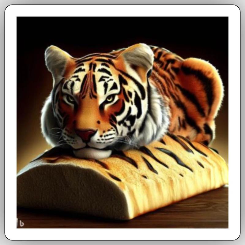 Tiger biscuits 😅😅😅 - Sticker size S (10 x 10 cm) - white matte