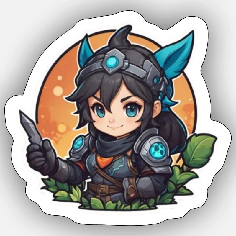 Fantasy Character - Sticker size S (10 x 10 cm) - white matte