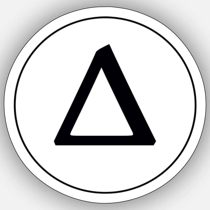 Delta - Sticker taille S (10 x 10 cm) - blanc mat