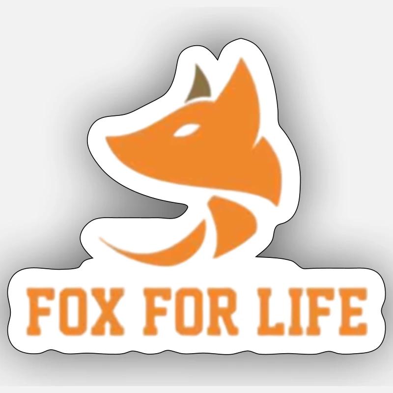 Fuchs fürs Leben 2 Sticker Größe S (10 x 10 cm)