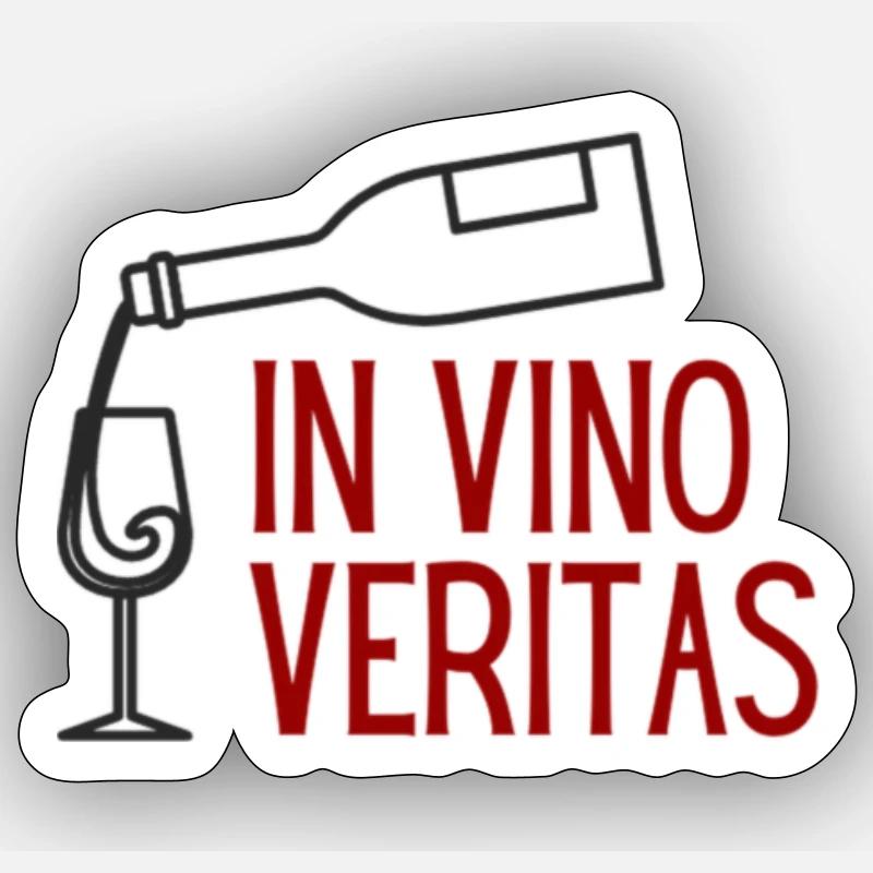In Vino Veritas Sticker taille S (10 x 10 cm)