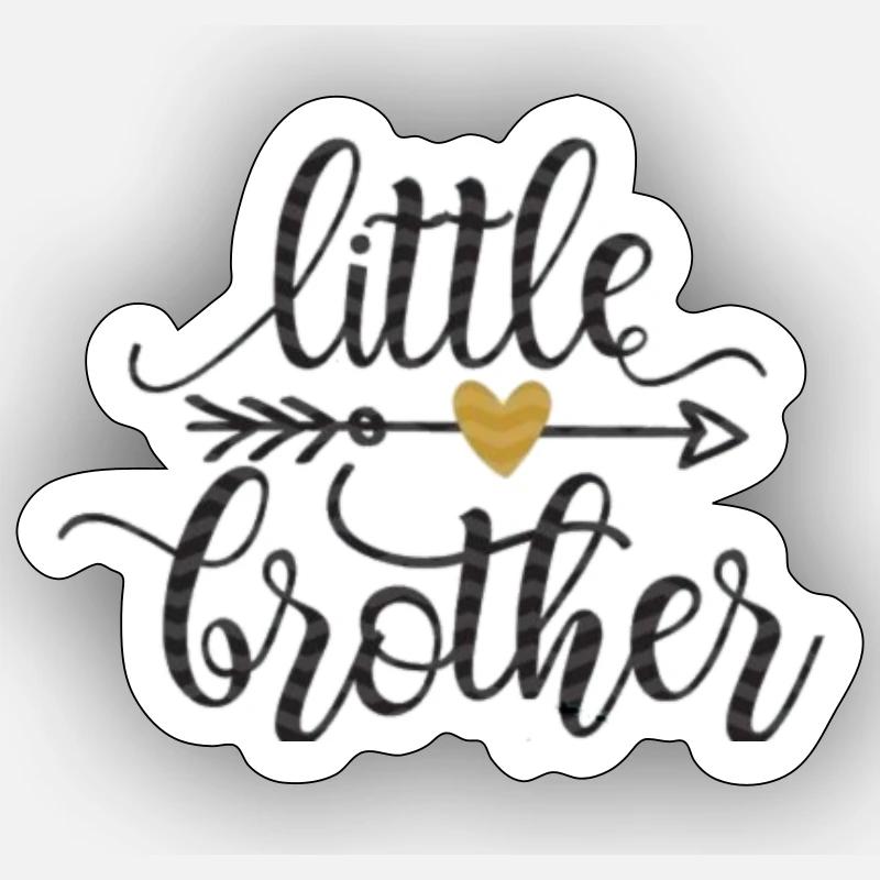 petit frère - Sticker taille S (10 x 10 cm) - blanc mat