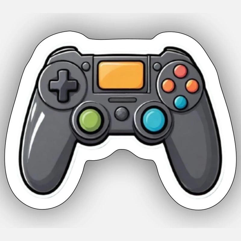 Manettes de jeu - Sticker taille S (10 x 10 cm) - blanc mat