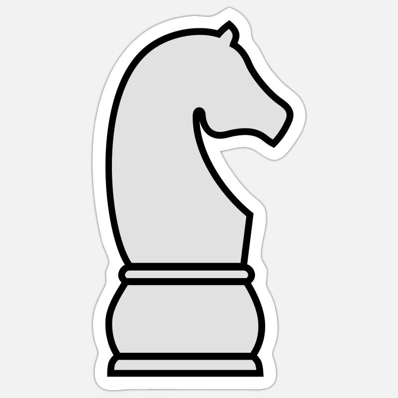 Schach Springer Sticker Größe S (10 x 10 cm)