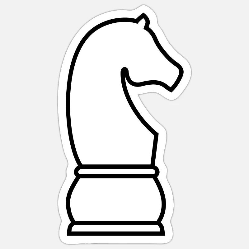 Schach Springer Sticker Größe S (10 x 10 cm)
