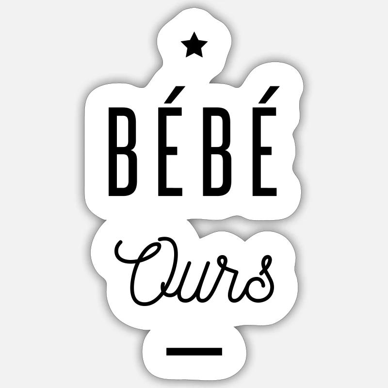 bébé ours Sticker taille S (10 x 10 cm)