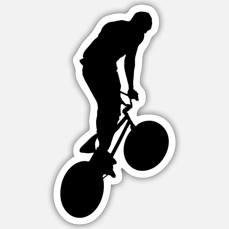 Vélo BMX - Sticker taille S (10 x 10 cm) - blanc mat
