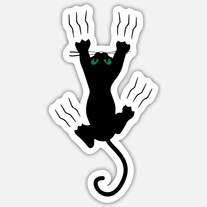 Katze - Sticker Größe S (10 x 10 cm) - Mattweiß