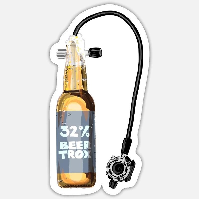 Beertrox, réservoir de plongée Sticker taille S (10 x 10 cm)